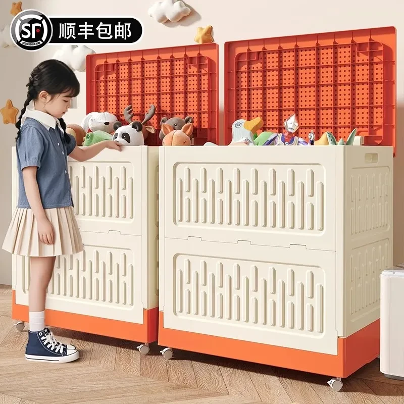 俏洁家用衣服被子收纳箱翻盖多功能加厚大容量卧室整理折叠储物箱