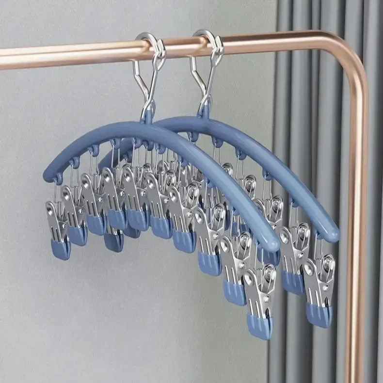 袜子晾晒架晒袜子家用神器不锈钢袜子晾衣架多夹子挂袜子内衣架子