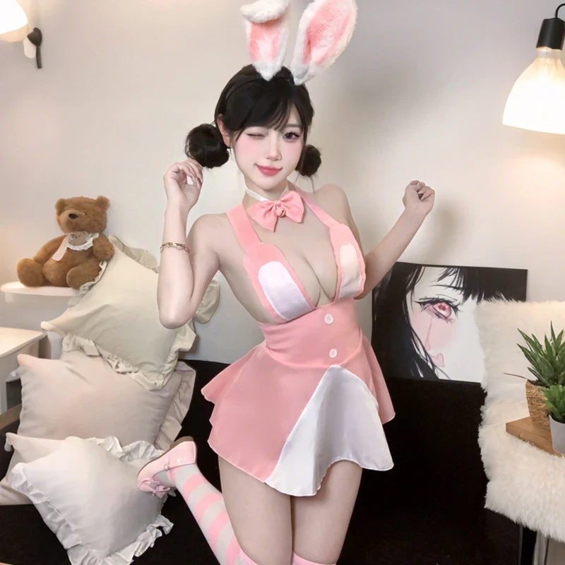 情侣趣味内衣纯欲战袍性感jk日系火辣诱惑情调吊带睡衣裙女家居服