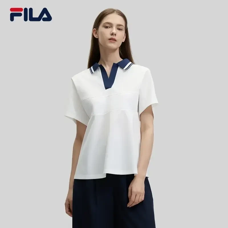 【绿宝石高定POLO衫】斐乐女装时尚休闲百搭透气短袖夏F11W434109F