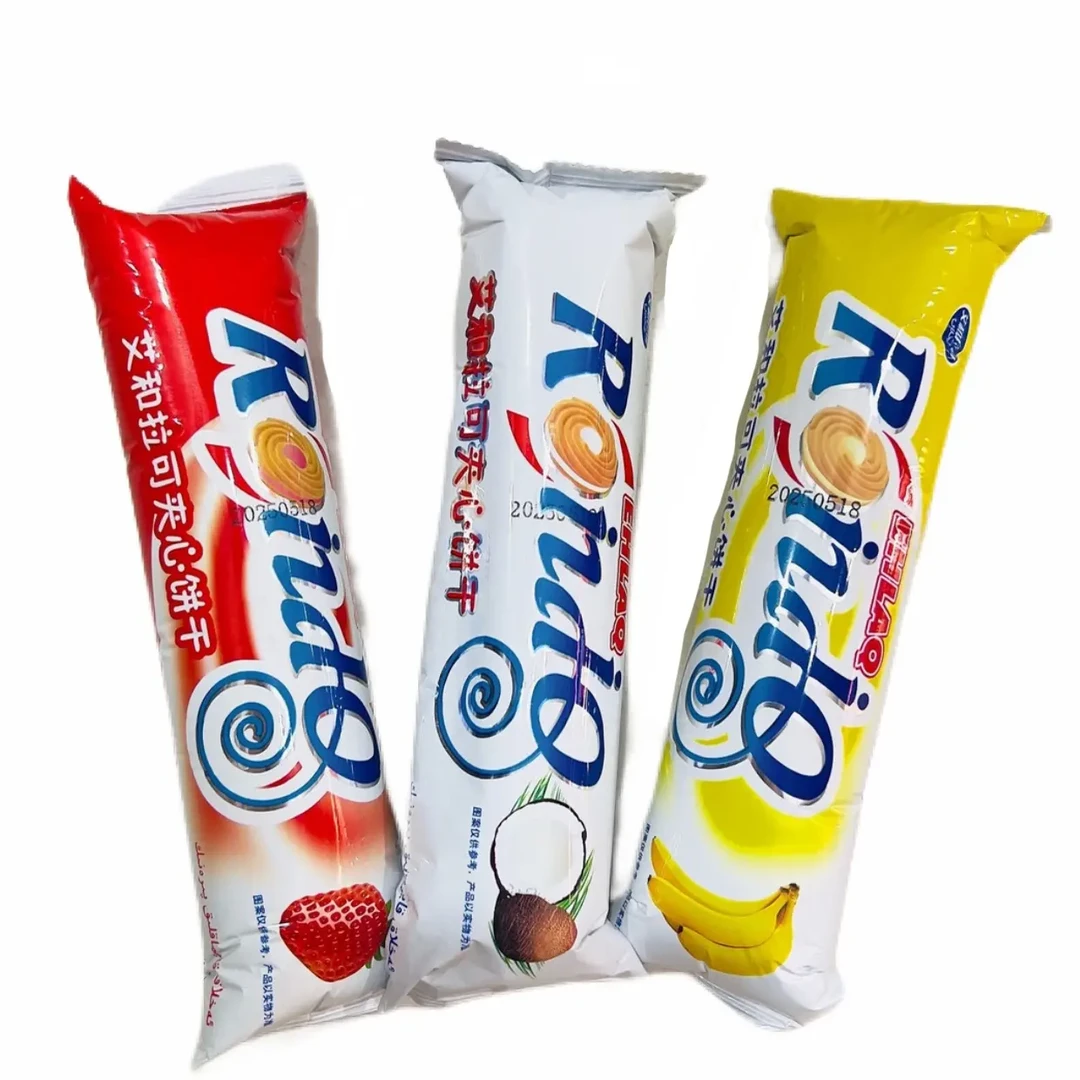 新疆艾和拉可香蕉草莓椰子味EHLAK夹心饼干100克
