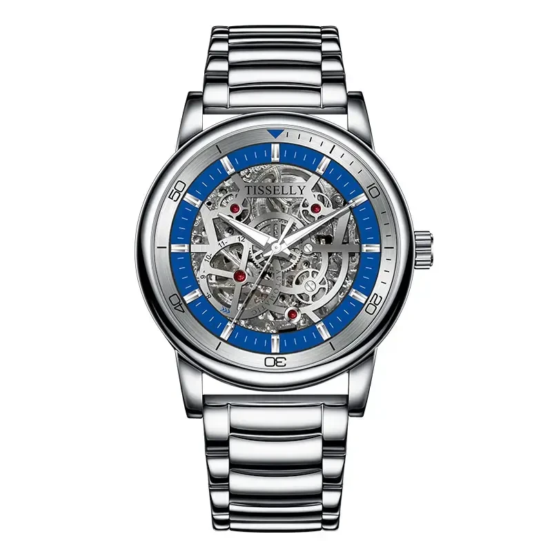 机械镂空夜光防水高档男士腕表-5002钢铁之心-YH