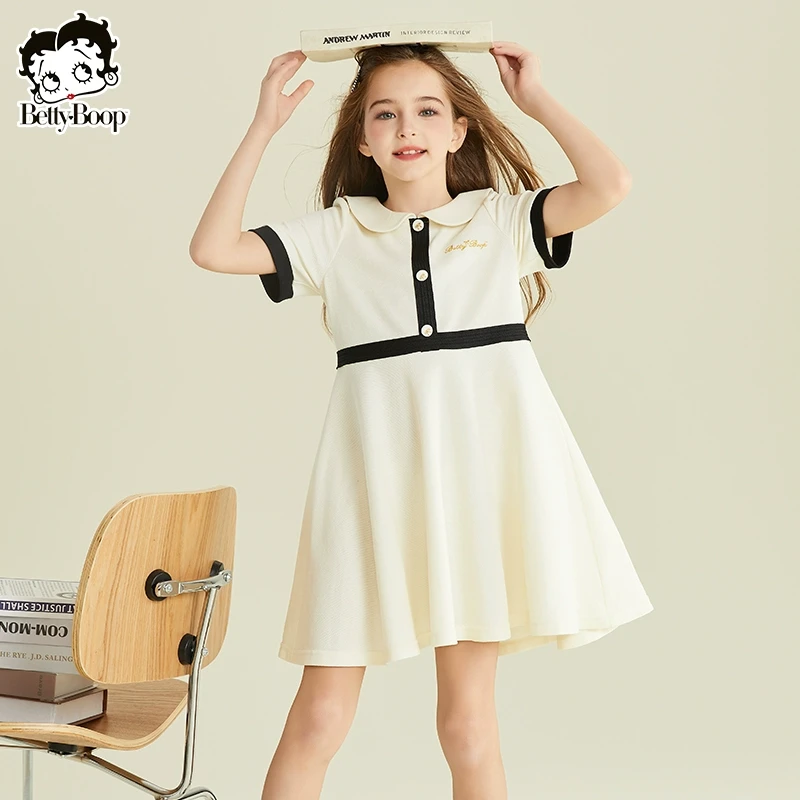 贝蒂童装女童夏季polo领时尚连衣裙2025年新品儿童中大童潮25435