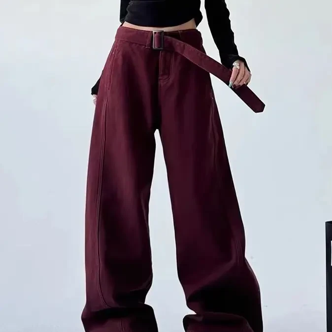 直筒裤高腰牛仔裤微胖高个子裤子裤子运动百搭牛仔9151