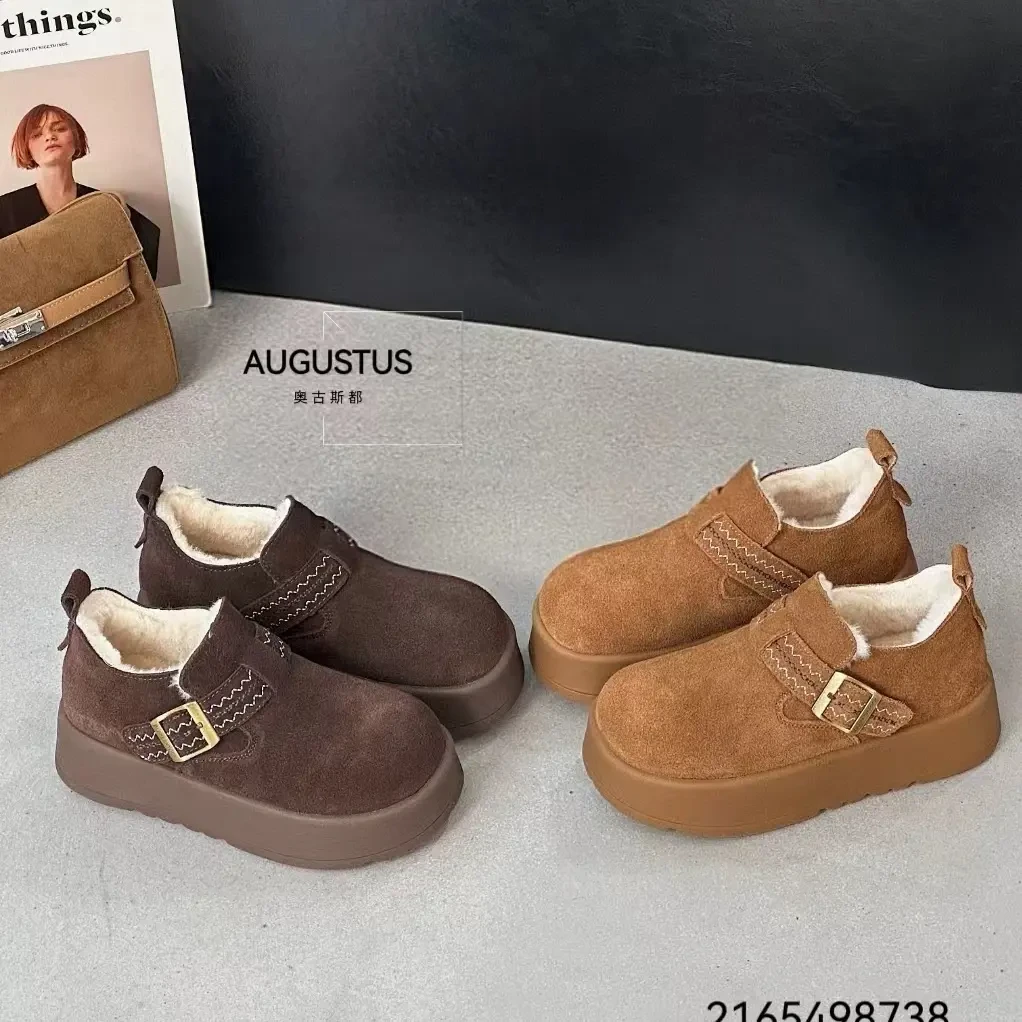 加绒厚底博肯鞋舒适百搭款