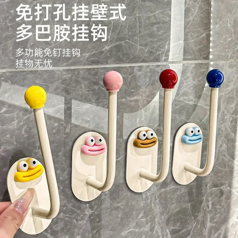 发圈发箍粘钩卫生间收纳架发夹皮筋头绳挂钩首饰品厨房墙壁置物架