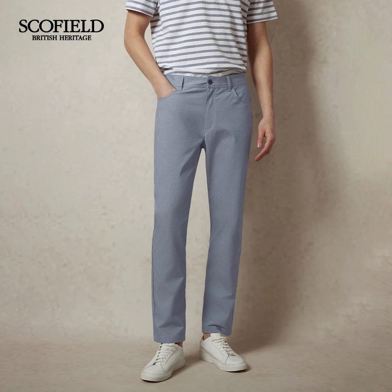 SCOFIELD男士25年夏季新品简约时尚纯色长裤直筒商务休闲裤