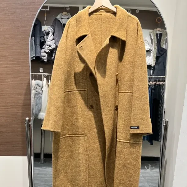 冬上新！双面羊毛大衣女中长款2025冬季宽松高级感外套女