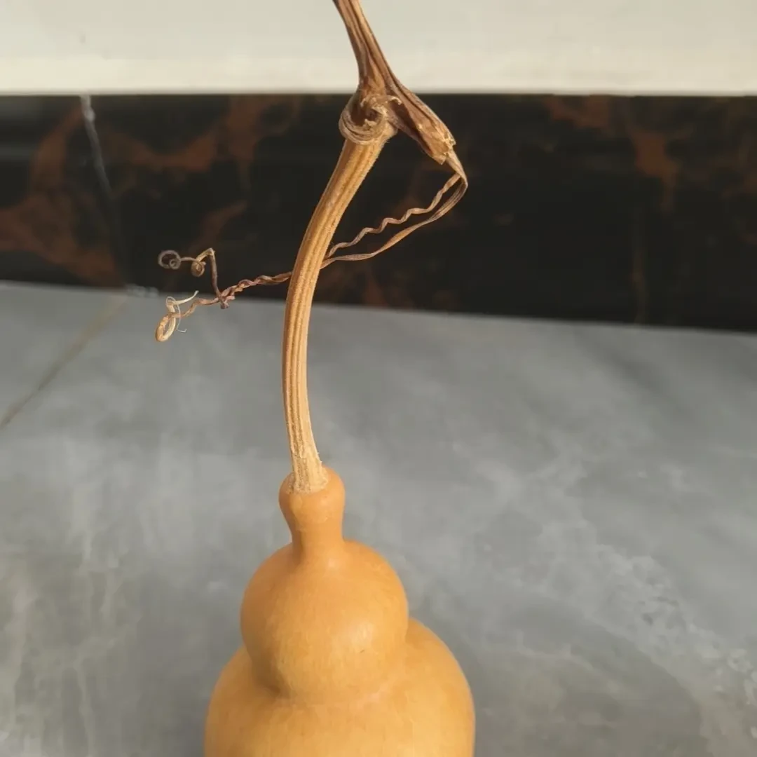 天然小葫芦手把件带龙头可盘玩的文玩葫芦