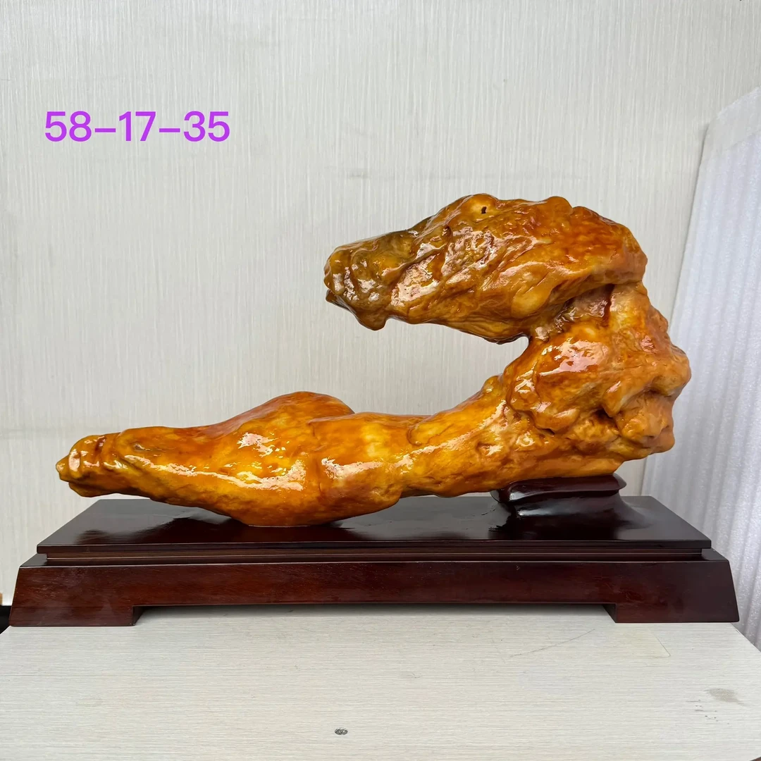 奇石天然原石观赏石黄蜡石大化石彩陶石奇石精美摆件工艺品创意