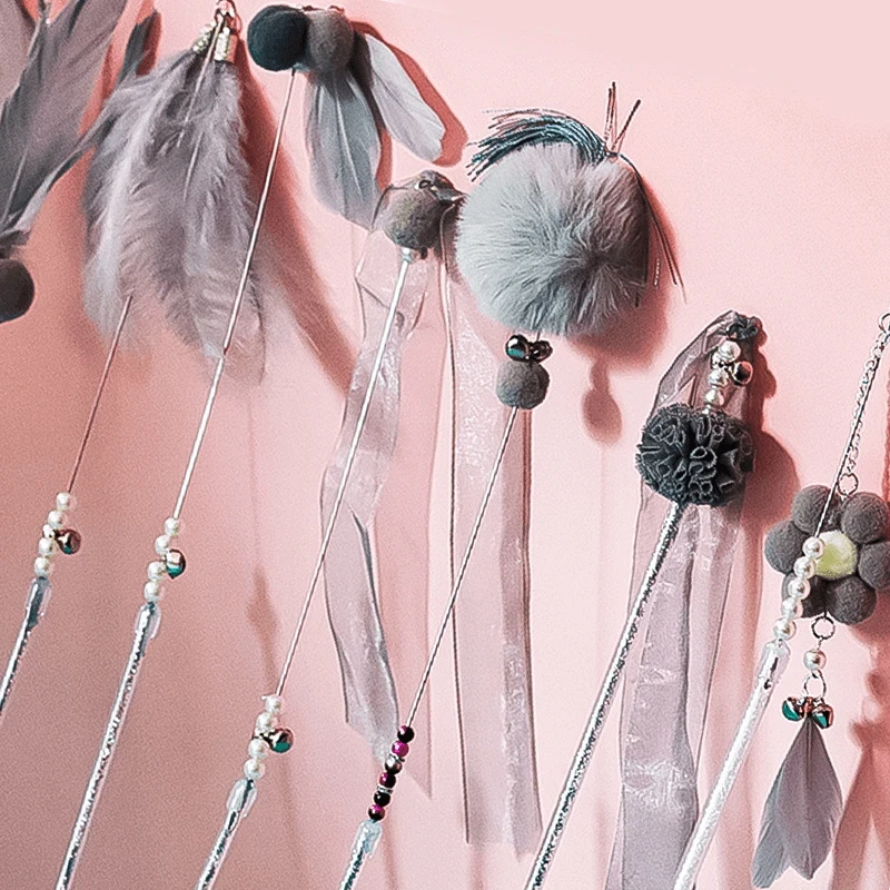 逗猫棒猫咪玩具自嗨解闷神器长杆耐咬铃铛羽毛球幼猫小猫宠物用品