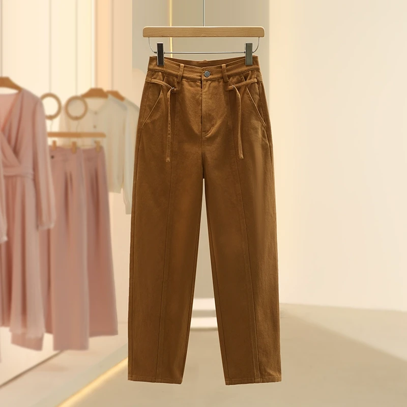 【Fy】100棉宽松显瘦通勤百搭休闲裤2025春新款专柜撤柜品牌女装