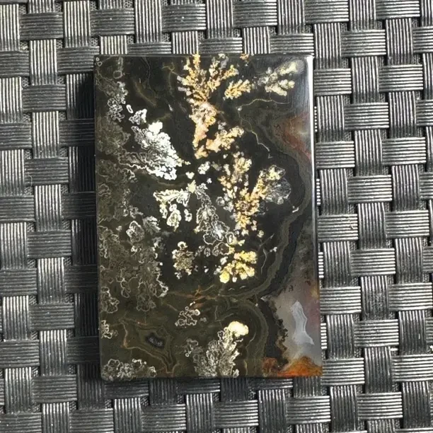 天然巴西金草玛瑙平安无事牌（漏草，打孔穿绳需备注）