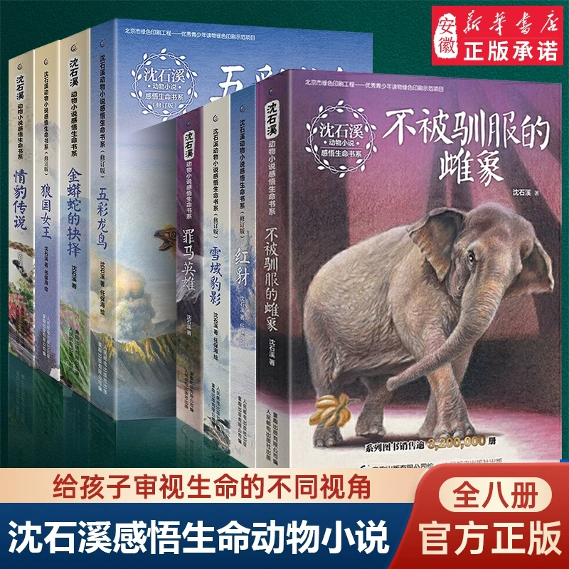 沈石溪动物小说全集感悟生命书系 全套8册狼国女王五彩龙鸟雪域豹