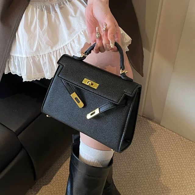 高级感包包女士2025新款时尚手提凯莉包迷你斜挎包百搭小众通勤包