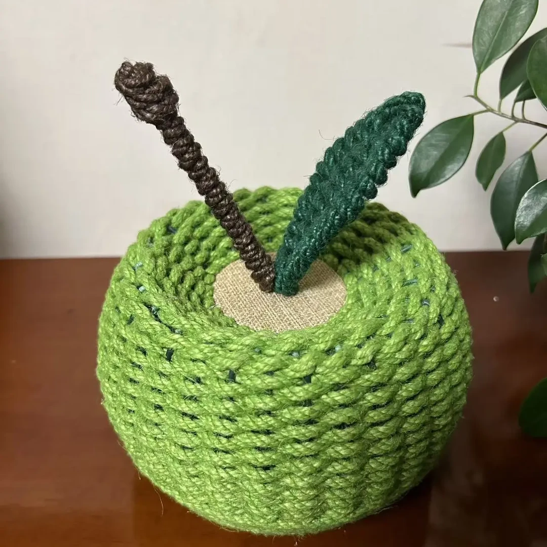 毛线编织手工diy材料包平安苹果摆件