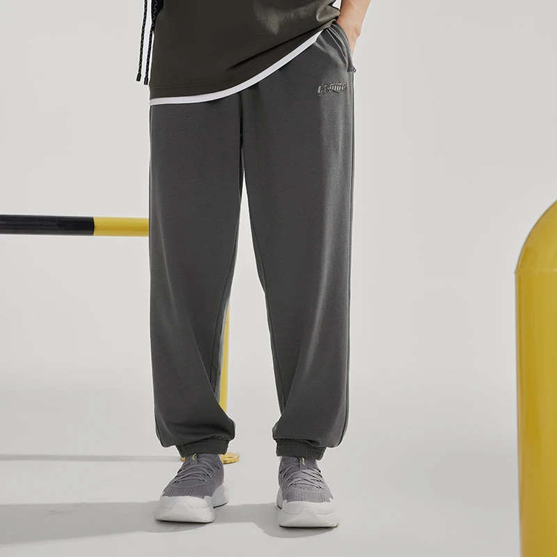 李宁凉感速干裤子男款夏季薄款透气束脚运动长裤卫裤AKLU823