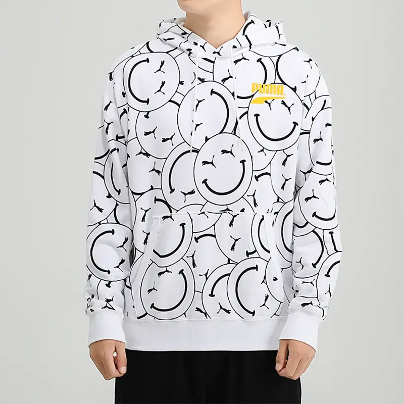 PUMA/彪马男连帽套头常规款运动运动卫衣印花男士530367-02