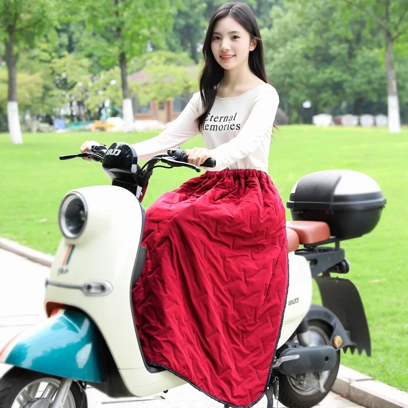 『加绒加厚!』秋冬电动车挡风被骑车保暖护膝防水半身裙防风裙男