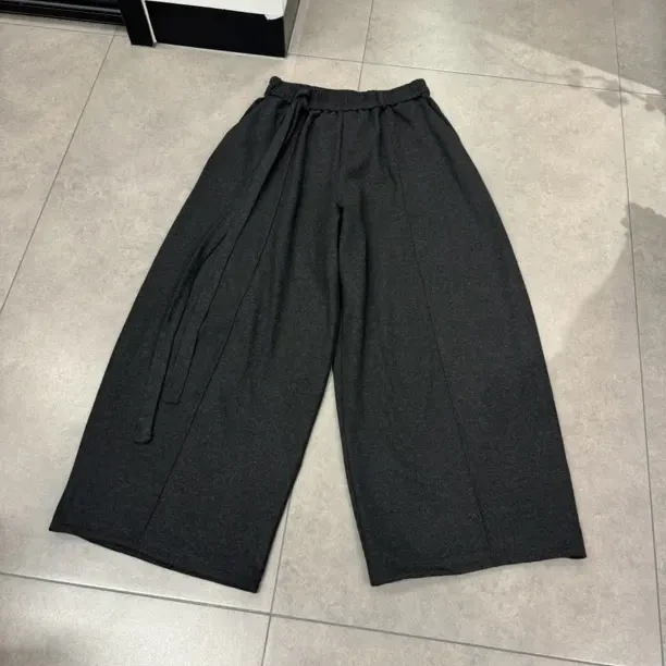 F4940加绒加厚高腰休闲阔腿裤气球裤