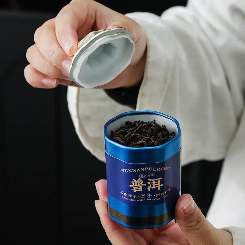 云南普洱熟茶散茶浓香型便携小罐装耐泡铁罐装茶叶散装送礼