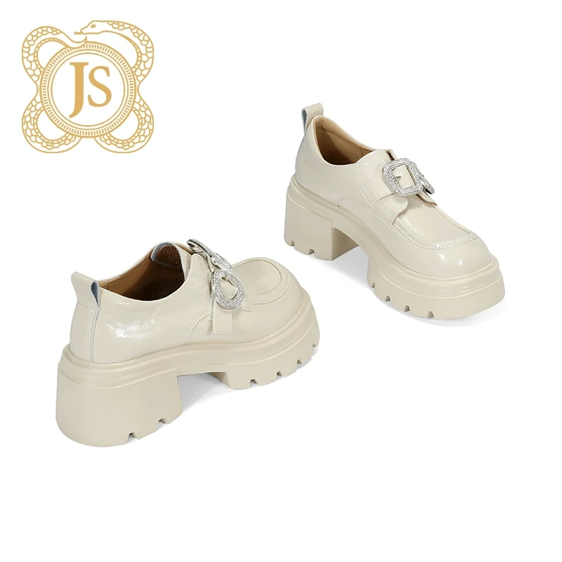 已开价，0523D52512Z闪耀水钻小皮鞋日系女方圆头时尚乐福鞋厚底