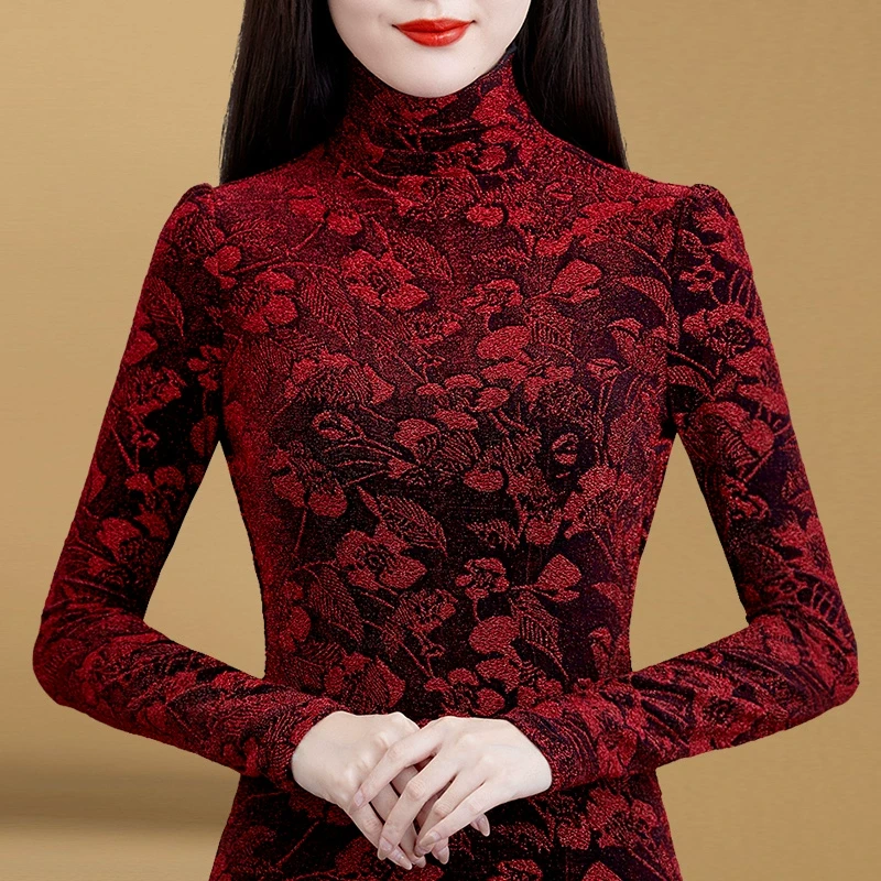 0386气质高领打底衫【3XL】