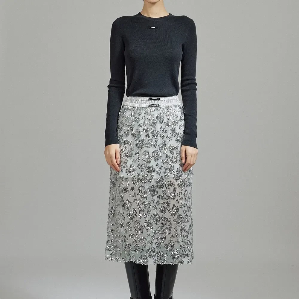 【LACERTA/莱瑟塔】2025冬季百搭羊毛打底衫女新款修身正肩针织衫