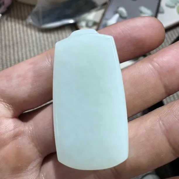 和田玉俄料无事牌挂件卡2*5