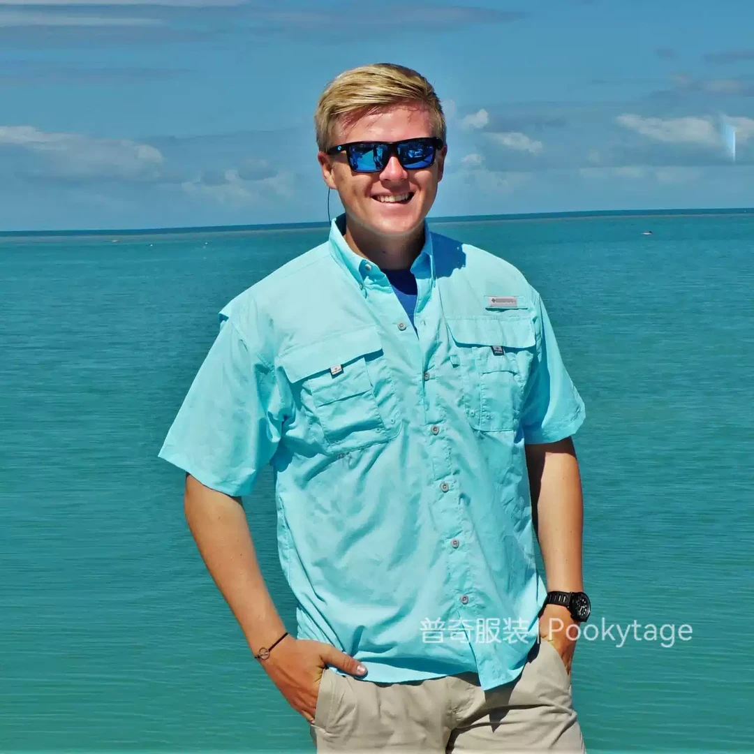 北美垂钓系列！背窗设计！轻量速干防晒春夏男户外钓鱼短袖衬衫