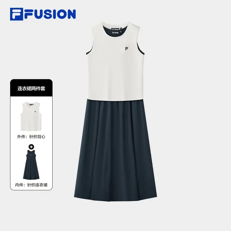 Fila/斐乐女款夏季【两件套连衣裙】修身显瘦百搭连衣裙T11W535301F