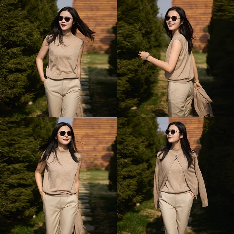 COLINWANG-大地礼赞|康赛妮精纺羊绒奢华老钱风针织开衫/背心