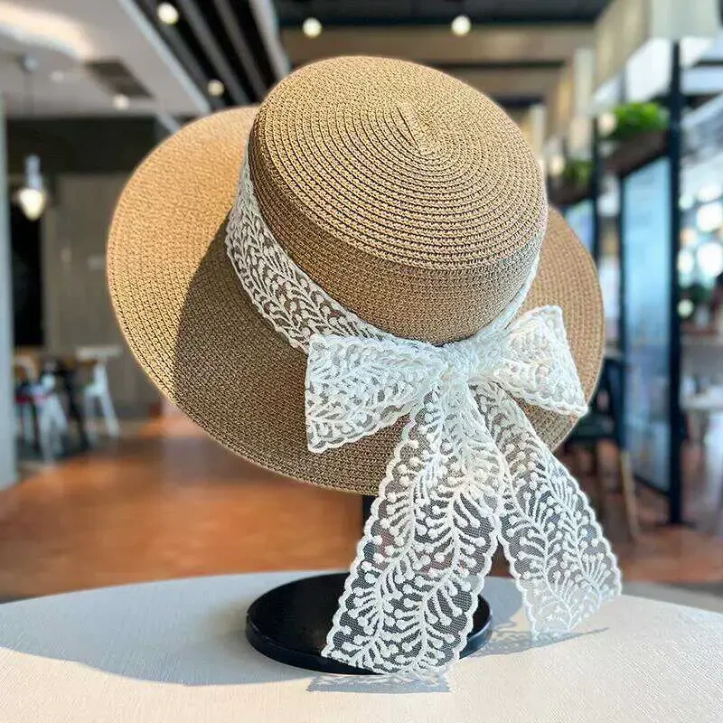 休闲帽子女春夏季防晒出游草帽夏天时尚百搭沙滩遮阳帽出游太阳帽