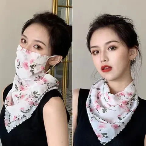 防晒面纱女夏季面罩脸罩全脸罩面部遮脸开车遮阳口罩脖子护颈骑行