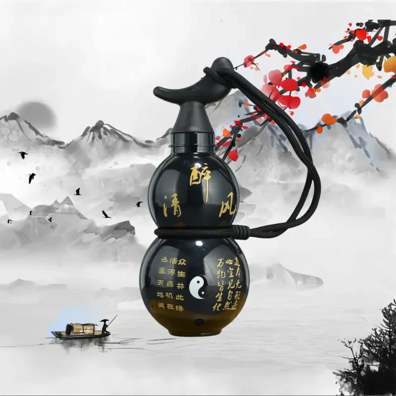 黑神话葫芦水壶杯便携塑料水杯可背可提时尚运动男士水杯子随手杯