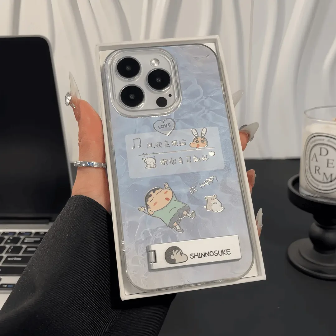 适用泳池吹走烦恼小新苹果15手机壳华为70/vivo小米14/oppo羽纱壳