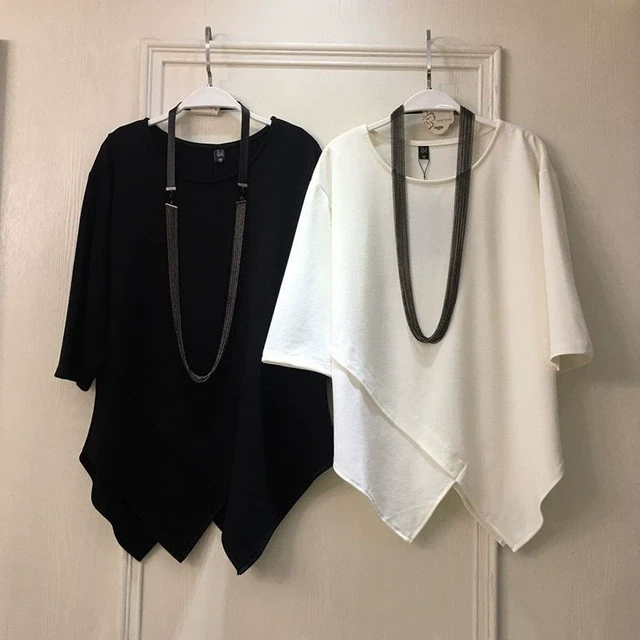 胖MM2-300斤大码薄款色不规则拼接宽松遮肉休闲五分袖T恤上衣女