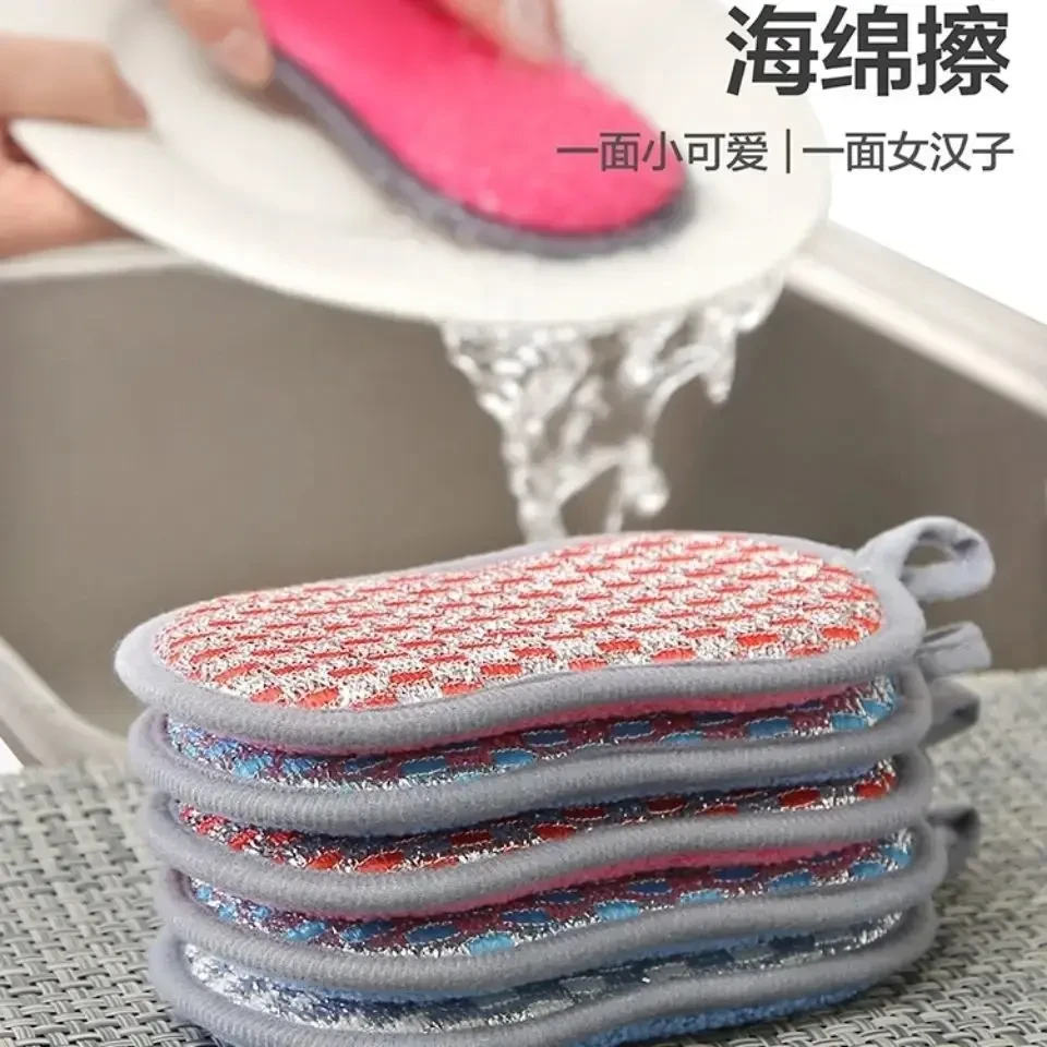 多用途双面海绵擦家务清洁刷锅百洁布抹布洗碗厨房吸水布两面清洗