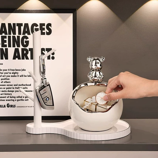 创意进门入户钥匙收纳神器置物架客厅玄关桌面摆件轻奢高档高级感