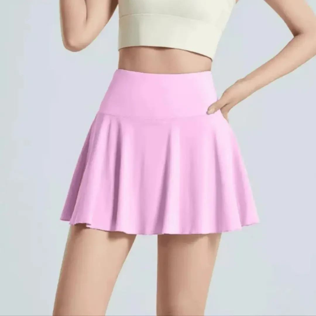 2313-大码网球裙运动百褶短裙羽毛球裙高尔夫瑜伽裙