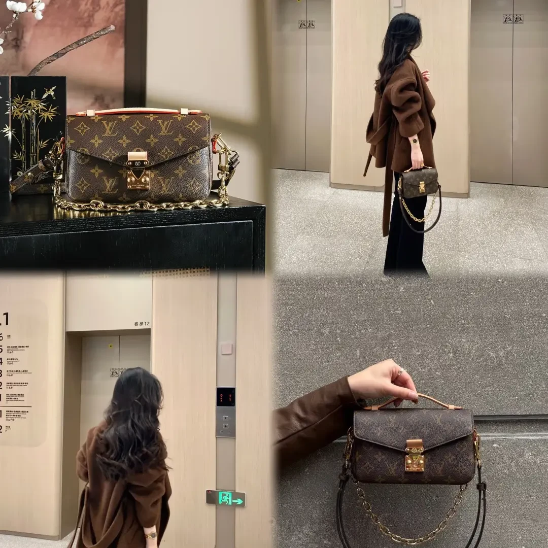 适用于拼色邮差小号22cm单肩斜挎手提包