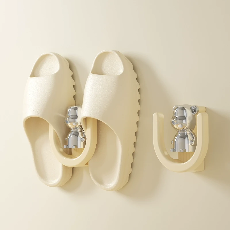 浴室拖鞋架免打孔吸盘式卫生间厕所墙上沥水拖鞋收纳挂钩置物架子