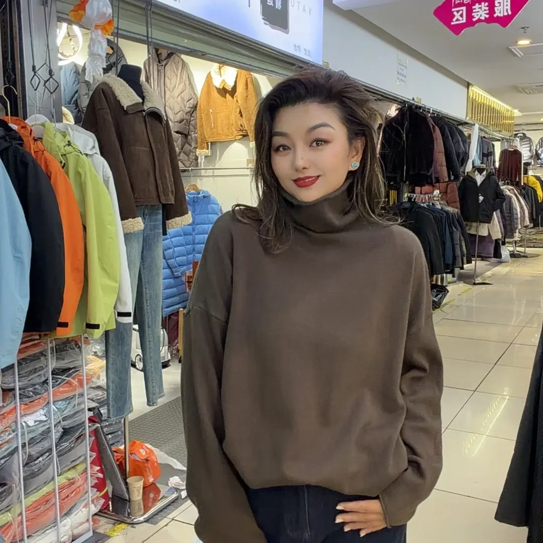 丫头同款高领简约宽松时尚休闲显瘦打底88006