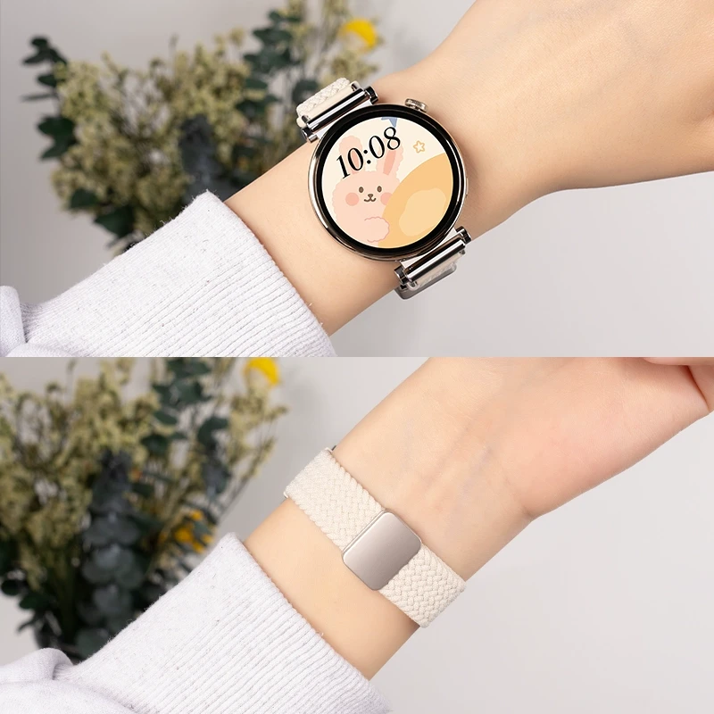 适用华为gt6表带女款华为gt5表带watch5/4/3pro尼龙编织表带可爱2