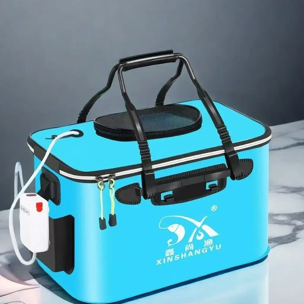 活鱼桶折叠钓鱼桶加厚鱼箱装鱼多功能eva折叠水桶鱼护钓鱼装鱼箱