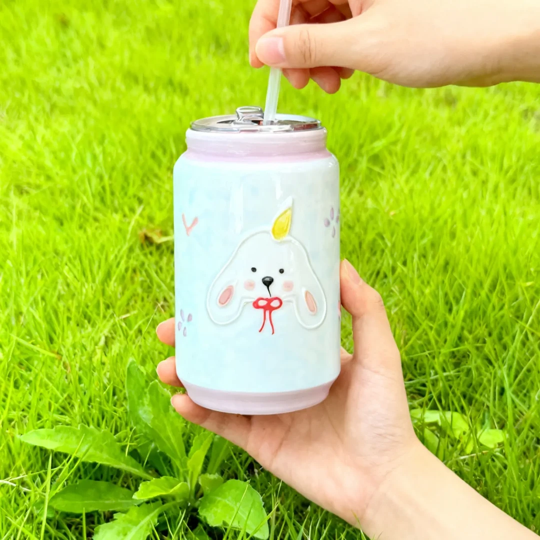 带盖吸管杯高颜值可爱女生马克杯