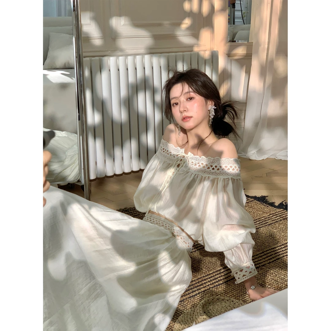 美娇专属【浮生半日】夏季水溶蕾丝套装a字鱼尾双版本半裙CY-S25103
