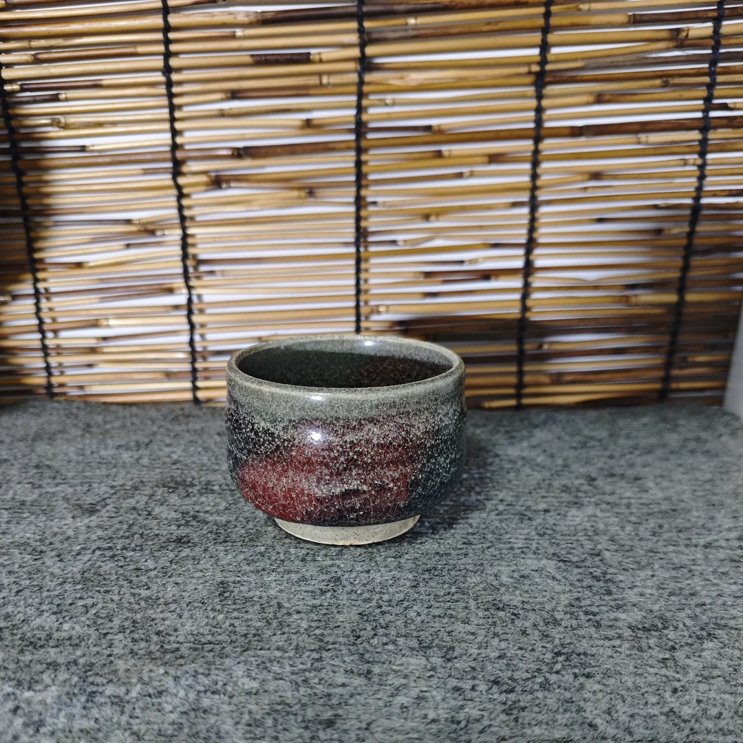 钧窑单杯爆红斑压手杯