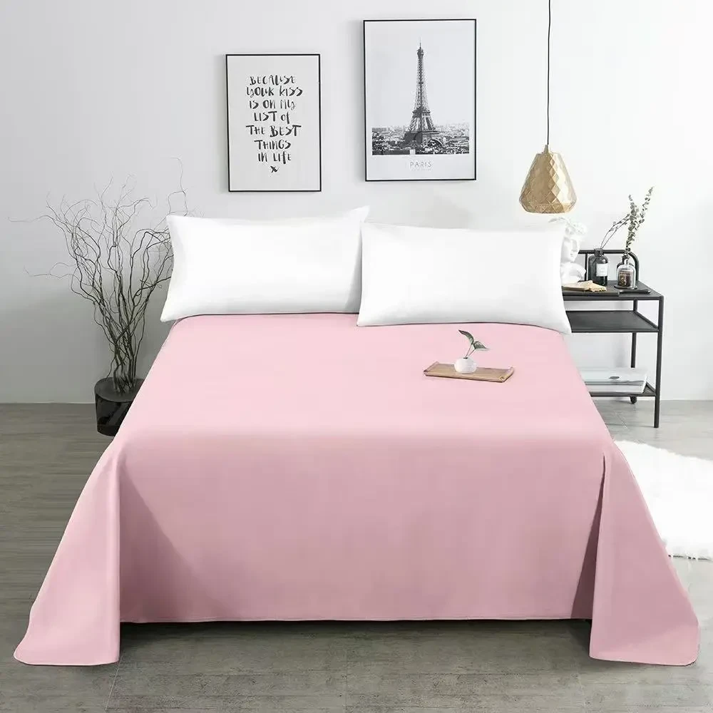 【双人2.4粉色床单】加厚牛奶棉秋冬保暖加绒舒适斜纹加密床单