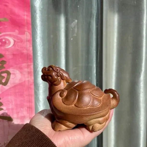 玩件观赏器全手工紫砂龙龟柴烧窑宝
